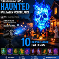 The Haunted Yard Projector — 32ft Display, 10 Spooky Patterns